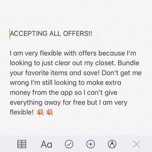 Accepting offers!